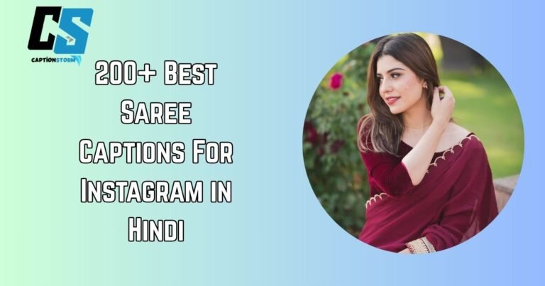 Saree Captions For Instagram in Hindi