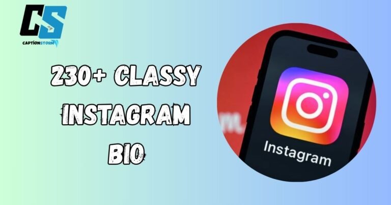 Classy Instagram Bio