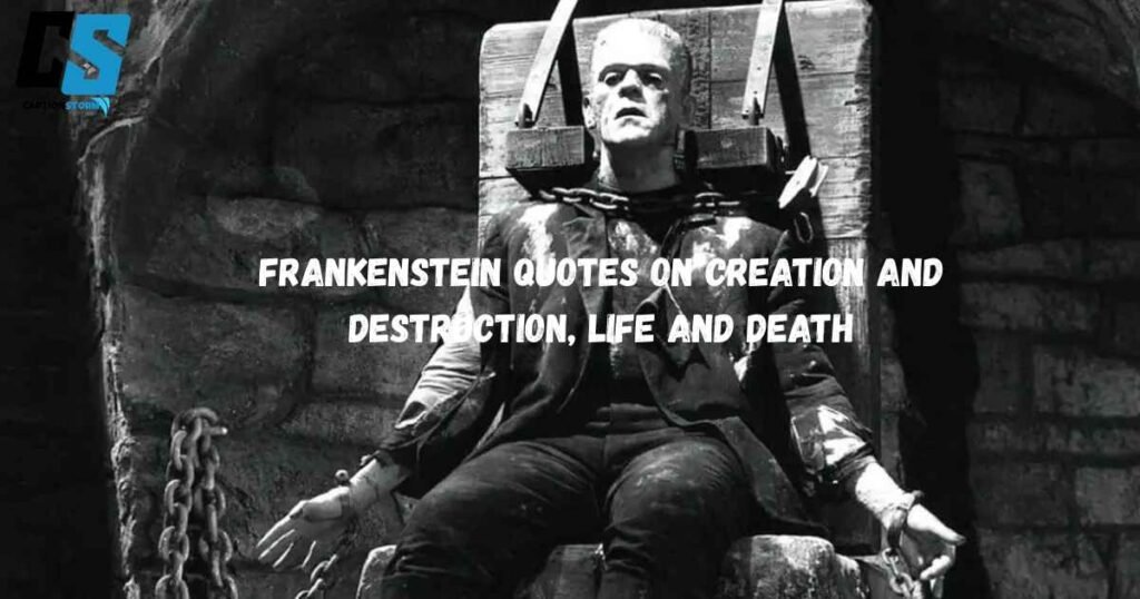 Frankenstein Quotes On creation and destruction, life and death