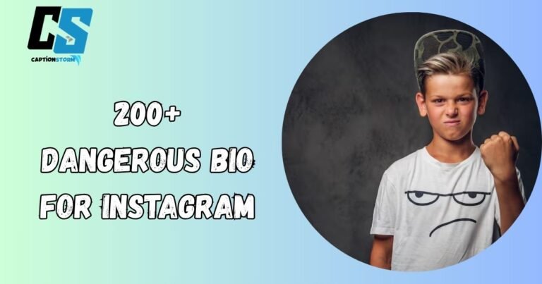 Dangerous Bio for Instagram