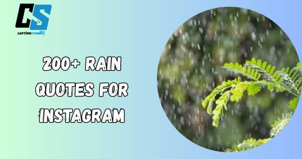 Rain Quotes for Instagram
